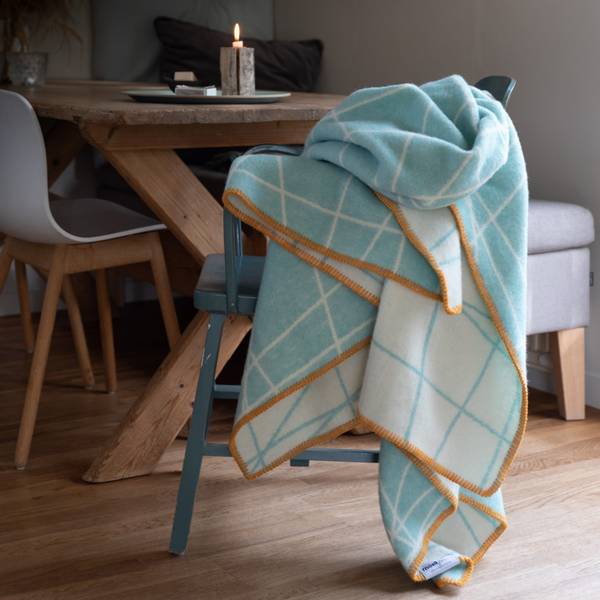 Ullpledd STREK - mint