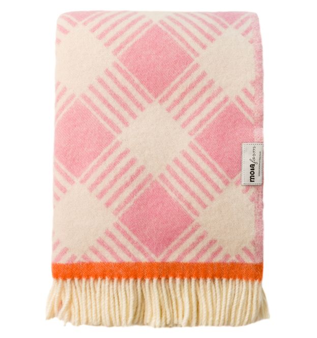 Hovedbilde Ullpledd PIKNIK rosa